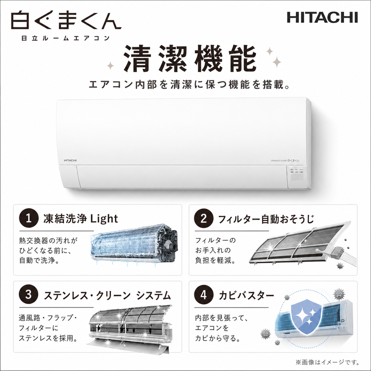 【標準工事費込み】日立 白くまくん Gシリーズ RAS-GR4025D-W 14畳用 エアコン 2025年モデル 単相200V スターホワイト