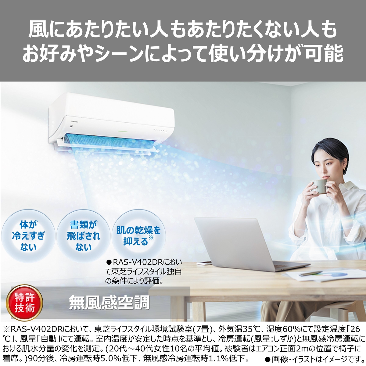 【本体のみ】東芝 大清快 RAS-V221DR(W) 6畳用 ルームエアコン 2026年モデル DRシリーズ 単相100V ホワイト