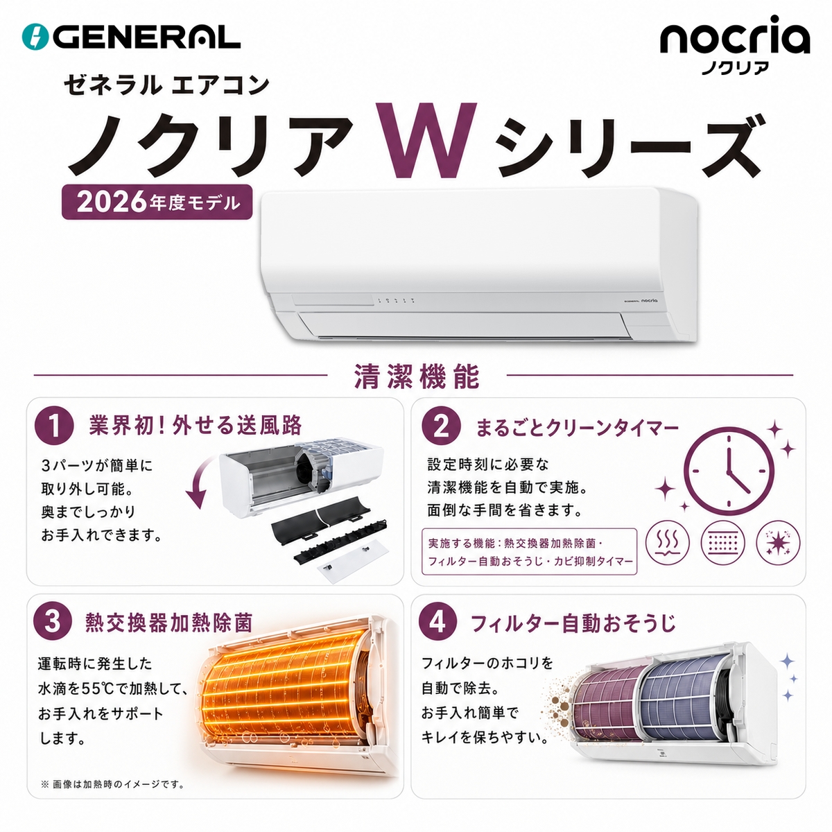 【本体のみ】富士通ゼネラル ノクリア AS-W566T2W 18畳用 ルームエアコン Wシリーズ 単相200V ホワイト