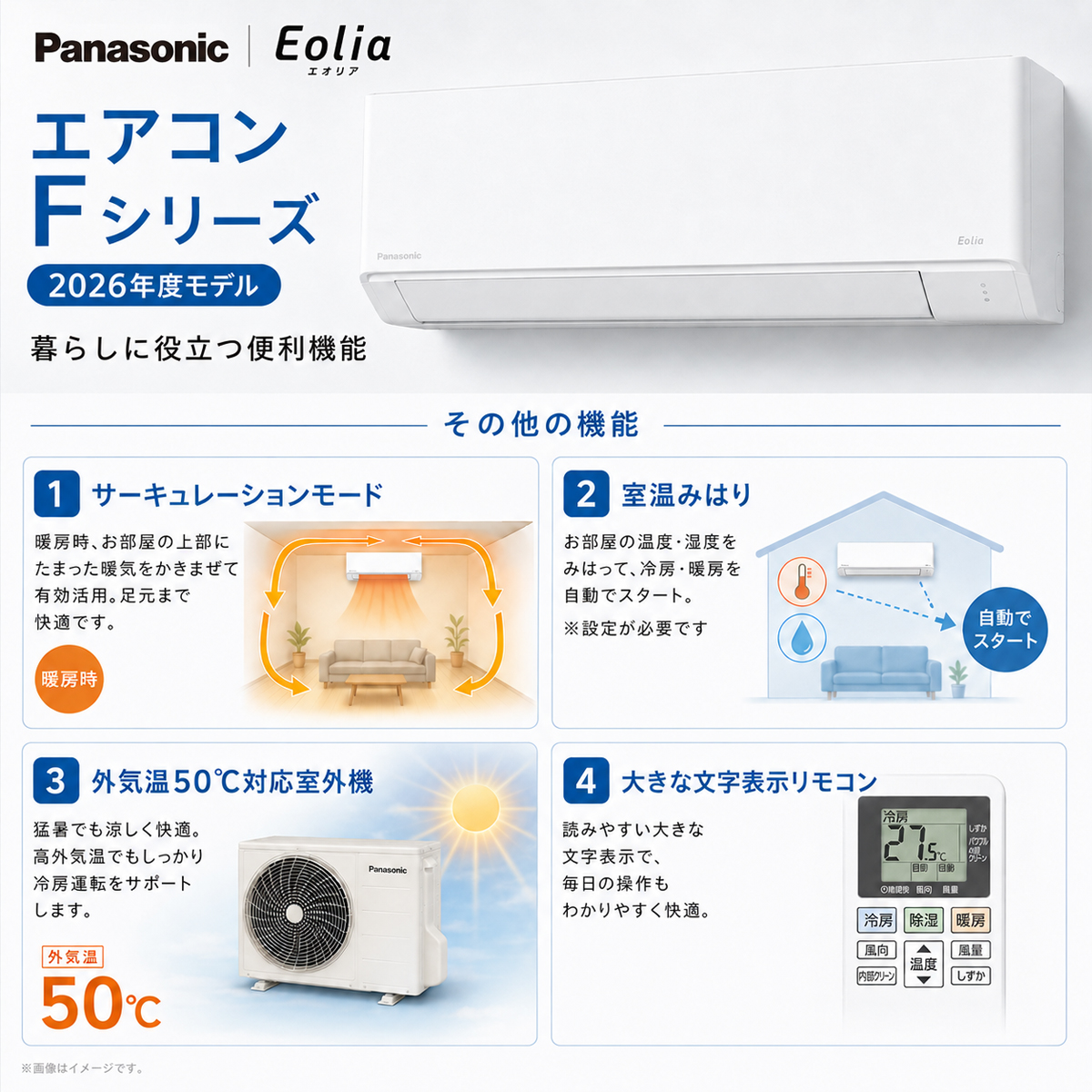 【本体のみ】パナソニック エオリア CS-256DFL-W 8畳用 ルームエアコン Fシリーズ クリスタルホワイト