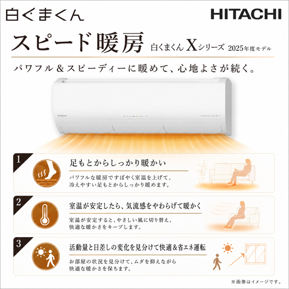 【標準工事費込み】日立 白くまくん Xシリーズ RAS-XR9025D-W 29畳用 エアコン 単相200V スターホワイト